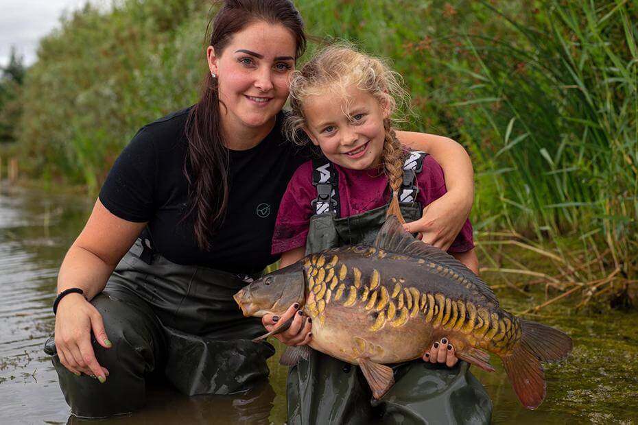 Sophie Catching at Gillhams Fishing Resorts